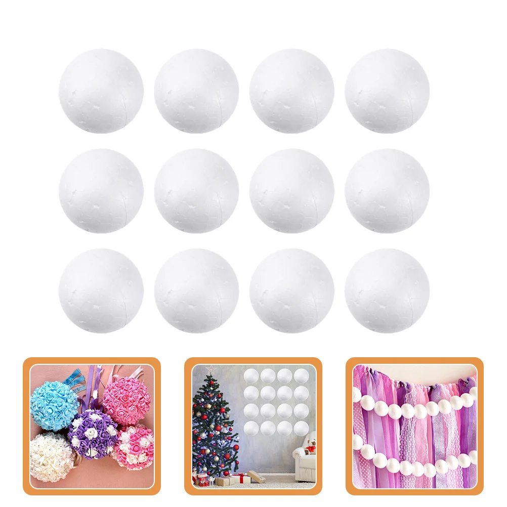 

12Pcs Foam Balls Craft Foams Balls Easy DIY Painting Party Supplies Solid Decorations Preschool Kindergarten Activities