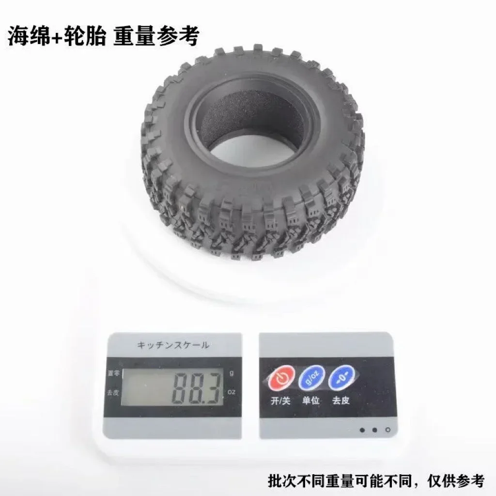 Pneumatici e ruote in gomma da 4 pezzi da 2,2" per cingolati 1/10 RC - Adatto ai modelli assiali, Traxxas TRX4/6, D90