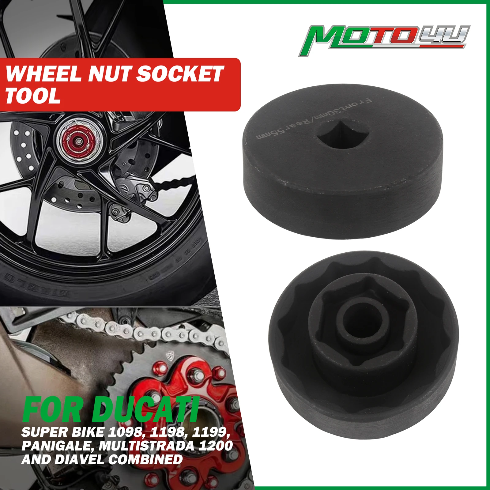 

For Ducati 1098 1198 1199 1199S Multistrada Diavel Wheel Nut Socket Tool 30MM/50MM Motorcycle Repair Tools