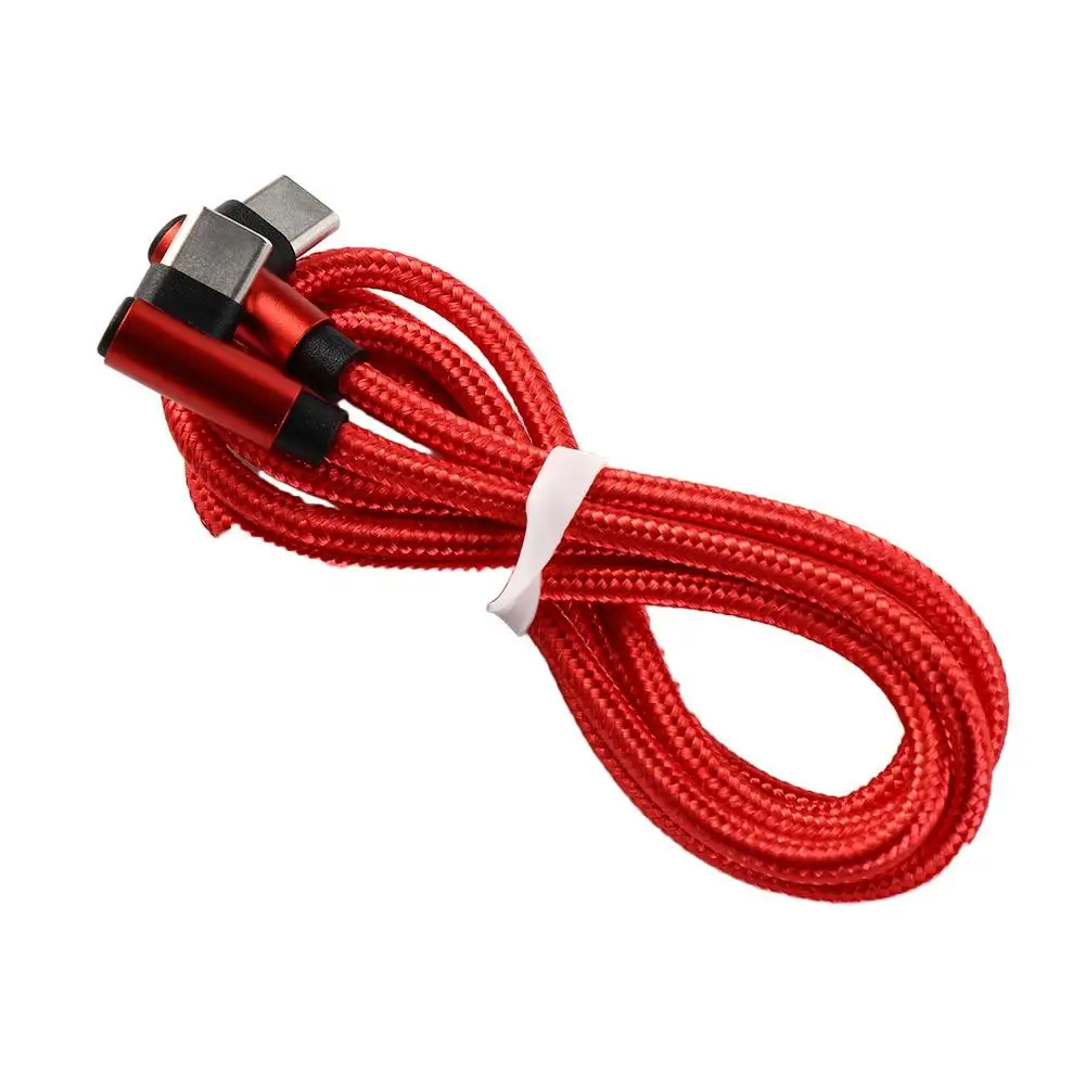 

to Male 1PC Double Elbow 90 Degree Accessories Data Line Charger Adapter Charge Wire Type C Cord Fast Charging Cable Data cable