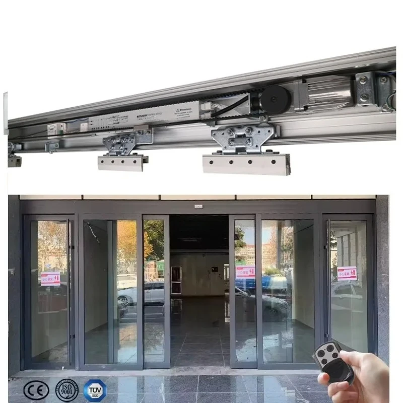Powerful DC24V Motor Electric Automatic Glass Sliding Door Opener for Single/Double Leaf 300KG