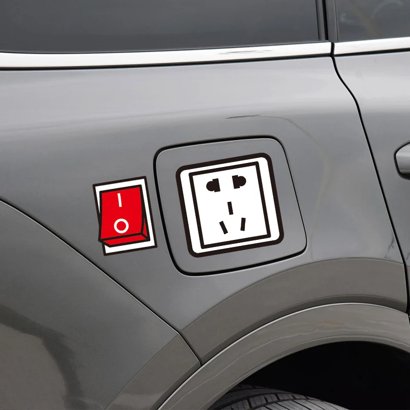Multicolor Funny Switch Socket Stickers, Waterproof Vinyl Decals for Car Laptop Motorcycle