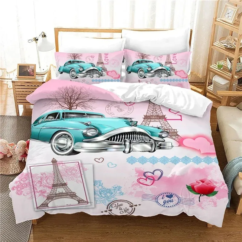 

New Bedding Set Print Modern Simple Series Home Textile Bedclothes Microfiber Fabric Beddings Cute Single BedCover