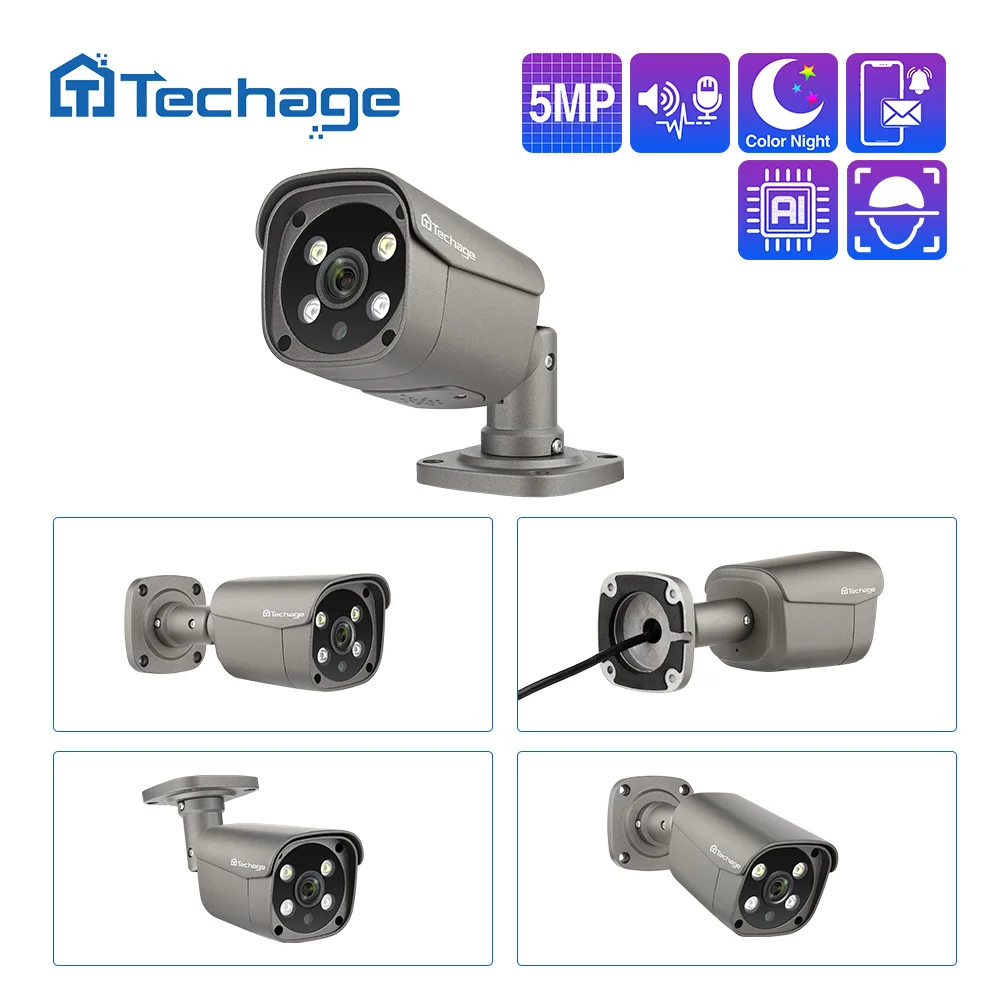 Techage 8MP 5MP Poe…
