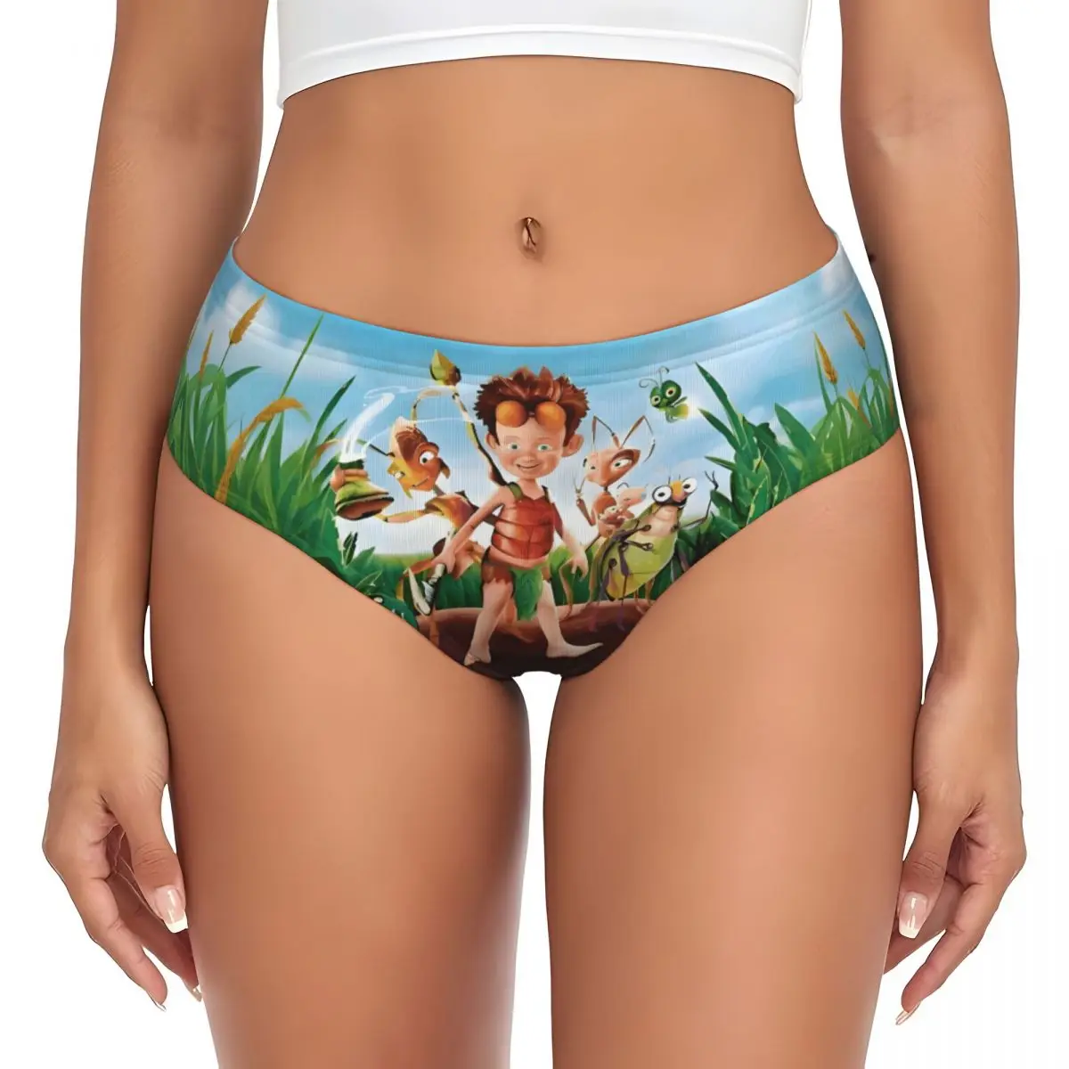 مخصص الكرتون النمل الفتوة أنيمي ملخصات الملابس الداخلية النسائية مريحة تمتد الخيال مغامرة فيلم كوميدي سراويل