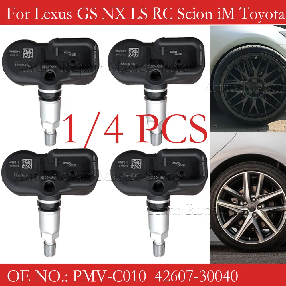 1/4PCS 315MHz For Lexus GS NX LS RC Scion iM Toyota Camry Corolla Highlander Mirai Prius C RAV4 PMV-C010 42607-30040 TPMS SENSOR