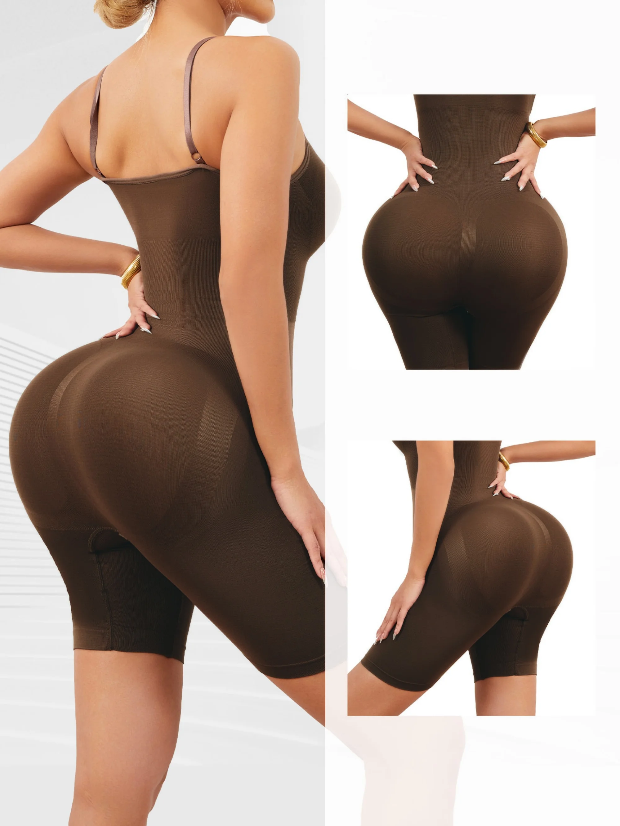 เหมาะสําหรับผู้หญิงจั๊มสูทปรับรูปร่างทุกวันชุดจั๊มสูทน้ําหนักเบาและยกกระชับเสื้อผ้า