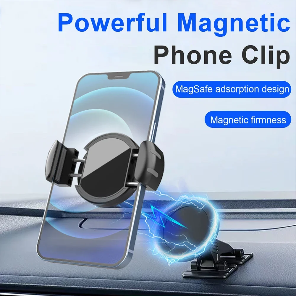 Magnetic Phone Holder Universal Strong Magnet Base Cellphone Car Mount for MagSafe for Gym Treadmill Motorcycle Refrigerator