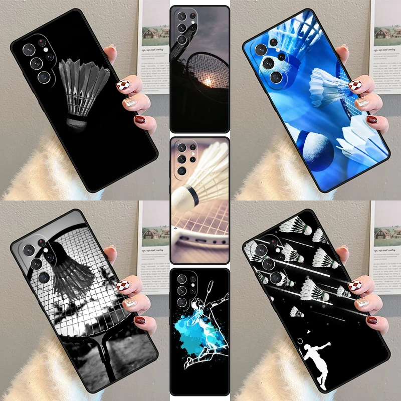 

Спортивный чехол для телефона «Бадминтон» для Samsung Galaxy S23 S21 S20 FE S24 S25 S22 Ultra Note 10 20 Plus, силиконовый чехол