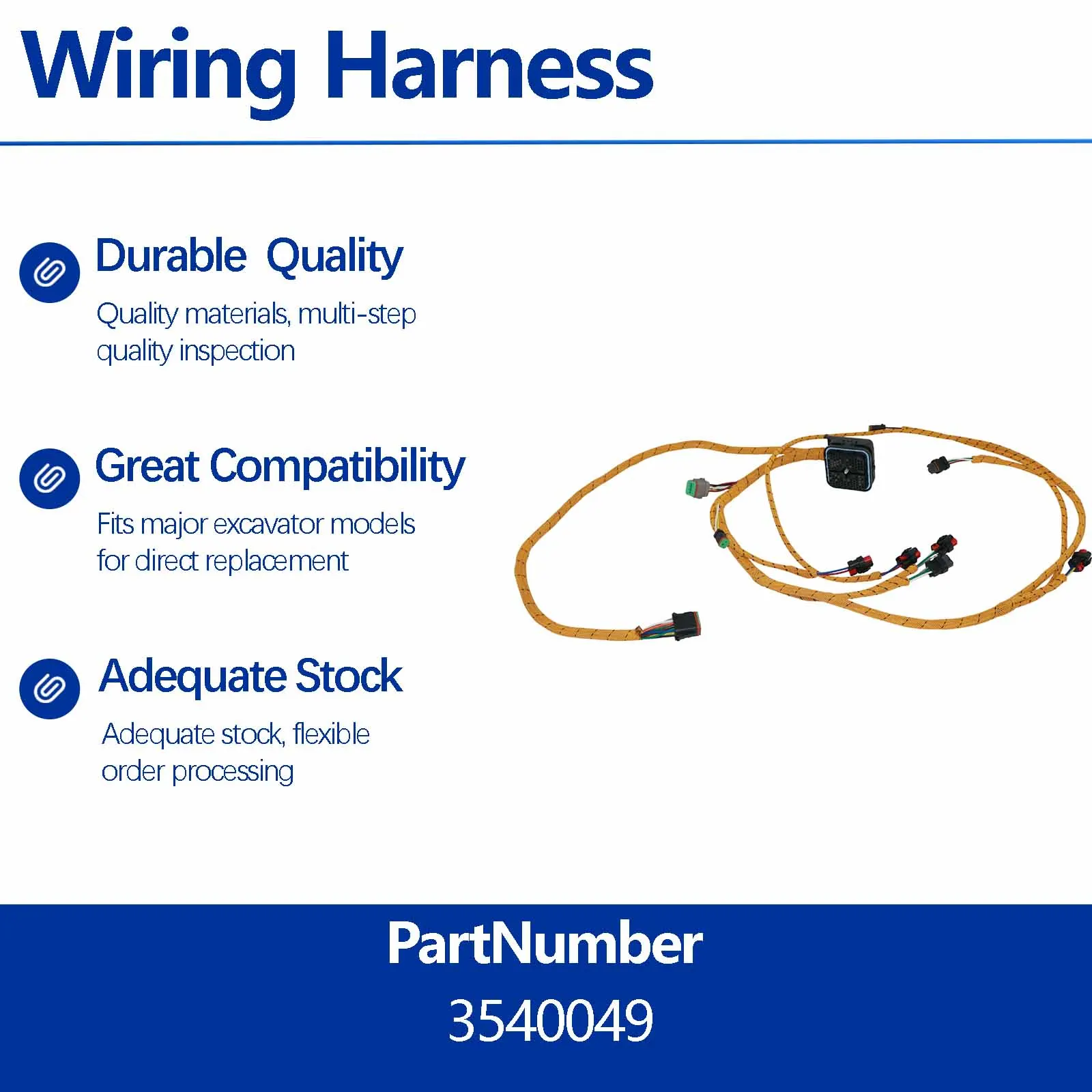 354-0049 3540049 Wiring Harness For Caterpillar CAT MD6290 Rotary/Crawler Drilling Rig