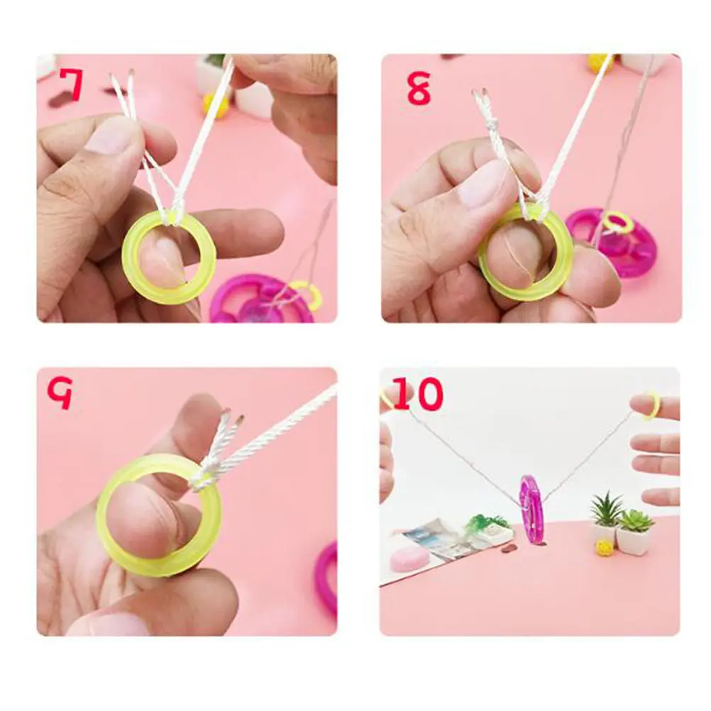 

Набор из 10 светящихся колесиков на веревочке с мигающим светом и звуком, креативная развивающая игрушка для детей и всей семьи