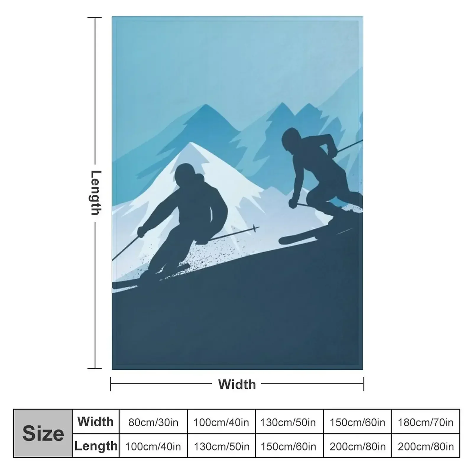 Best Skiing Design Ever Throw Blanket Personalized Gift warm winter Winter beds for sofa Plaid for babies Blankets