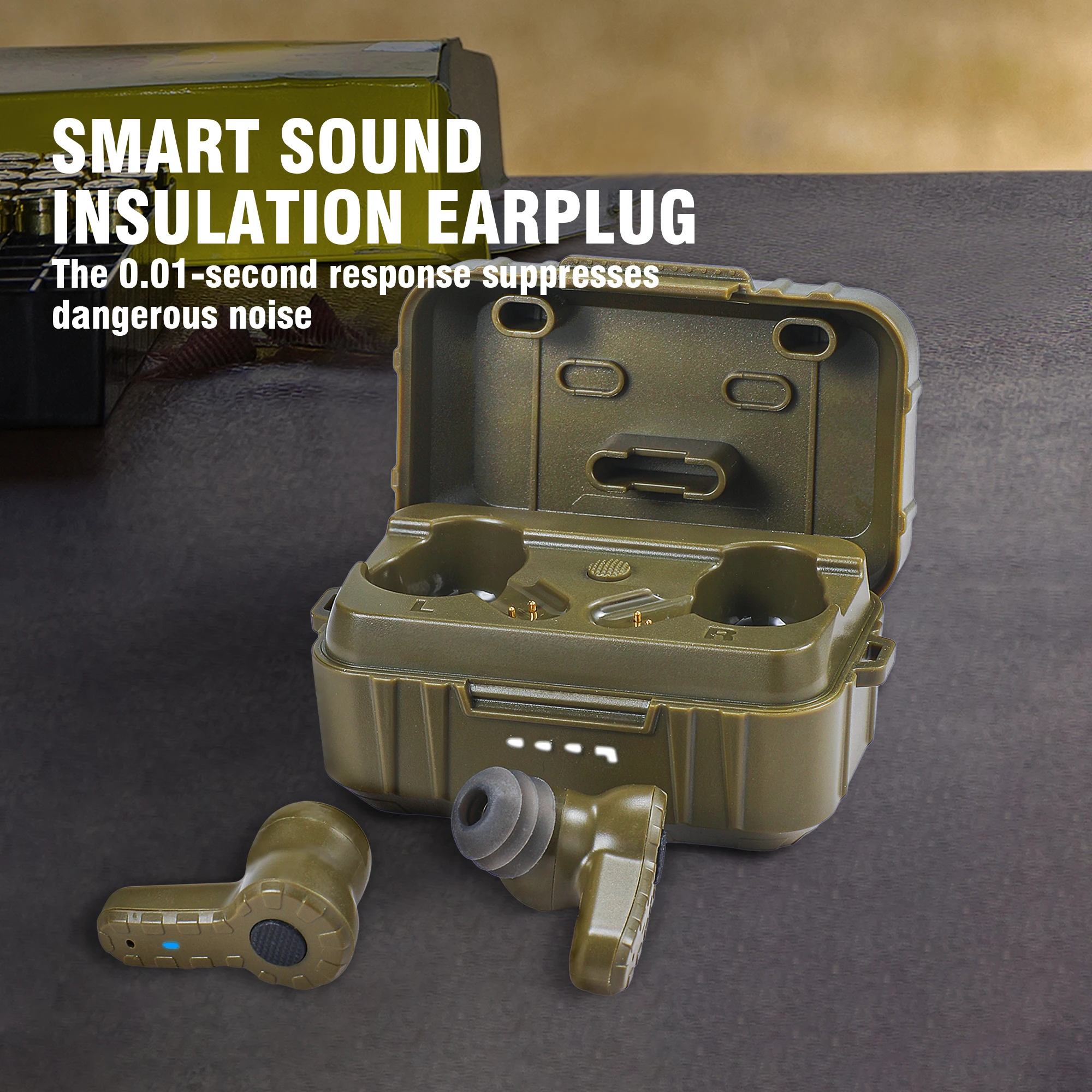 ARM NEXT Electronic Shooting Earplugs Professional Noise Canceling Hearing Protection for Hunting Tactical Shooting