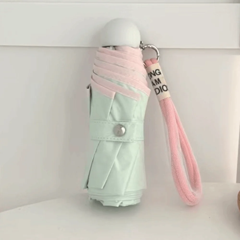 

Fashion Ultraviolet Protection Pocket Rain Umbrella Ultralight Dual Use Sun Umbrella Mini Wind Resistant Pocket Parasol Summer