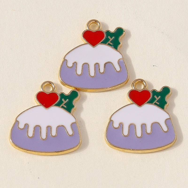 Leslie 10 Stück süße Emaille-Lebensmittel-Charms, süßer Mini-Cup-Kuchen-Anhänger für Armband, handgefertigte Schmuckherstellung – Detail 26