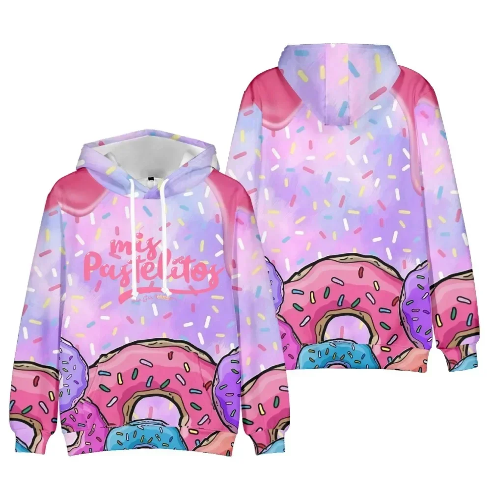 3D Mis Pastelitos Kids Girls Bluza z kapturem Kobiety Pullover Moda Bluza z kapturem Płaszcz Dzieci Odzież 3D