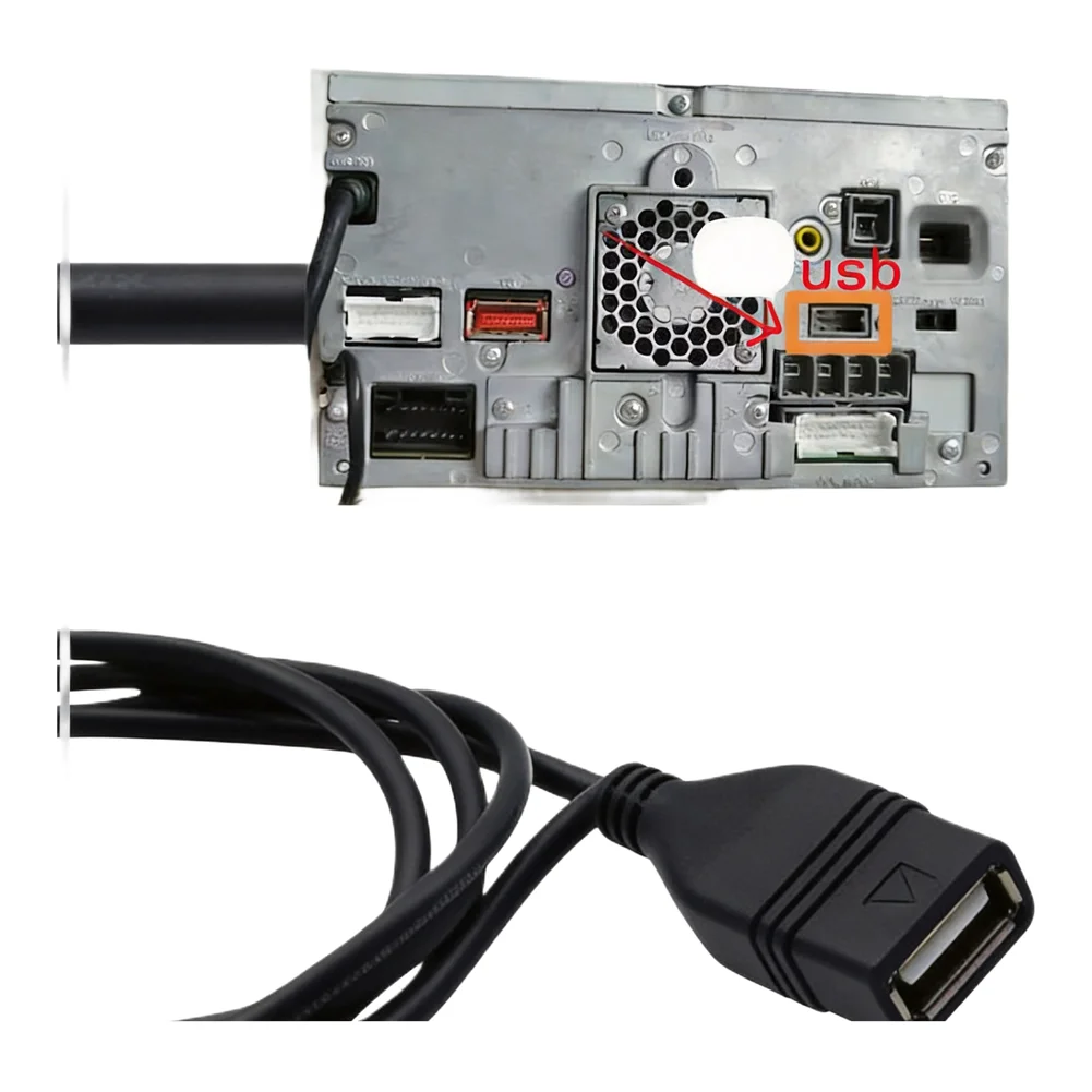 Car USB Cable Adapter 4Pin USB Cable Fit For Alpine Head Unit CD Player Female Adaptor Car Media-Head Unit USB Interface Adapter