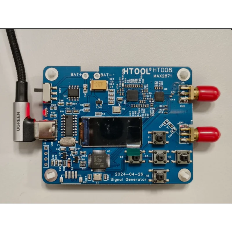 HT008 RF Signal Generator 23.5 6000MHz Serial Port Controlled MAX2871 2870 RF Signal Accessories