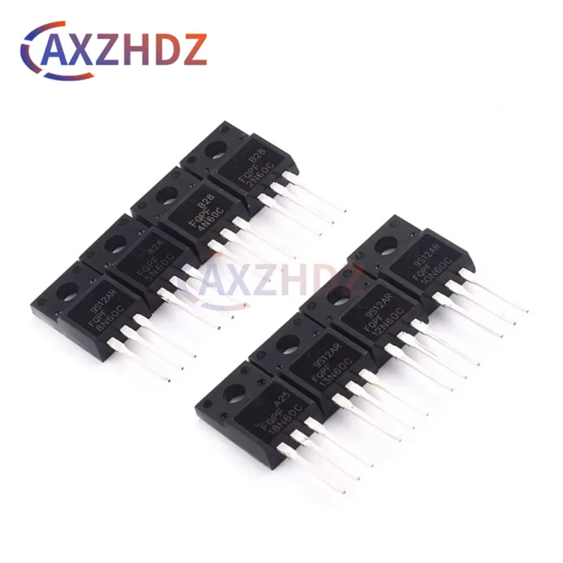 10PCS TO220F FQPF 4N60C 5N60C 6N60C 8N60C 10N60C 12N60C 13N60C 18N60C 20N60C 600V 6A 10A 600V N-channel Power MOSFET Transistors