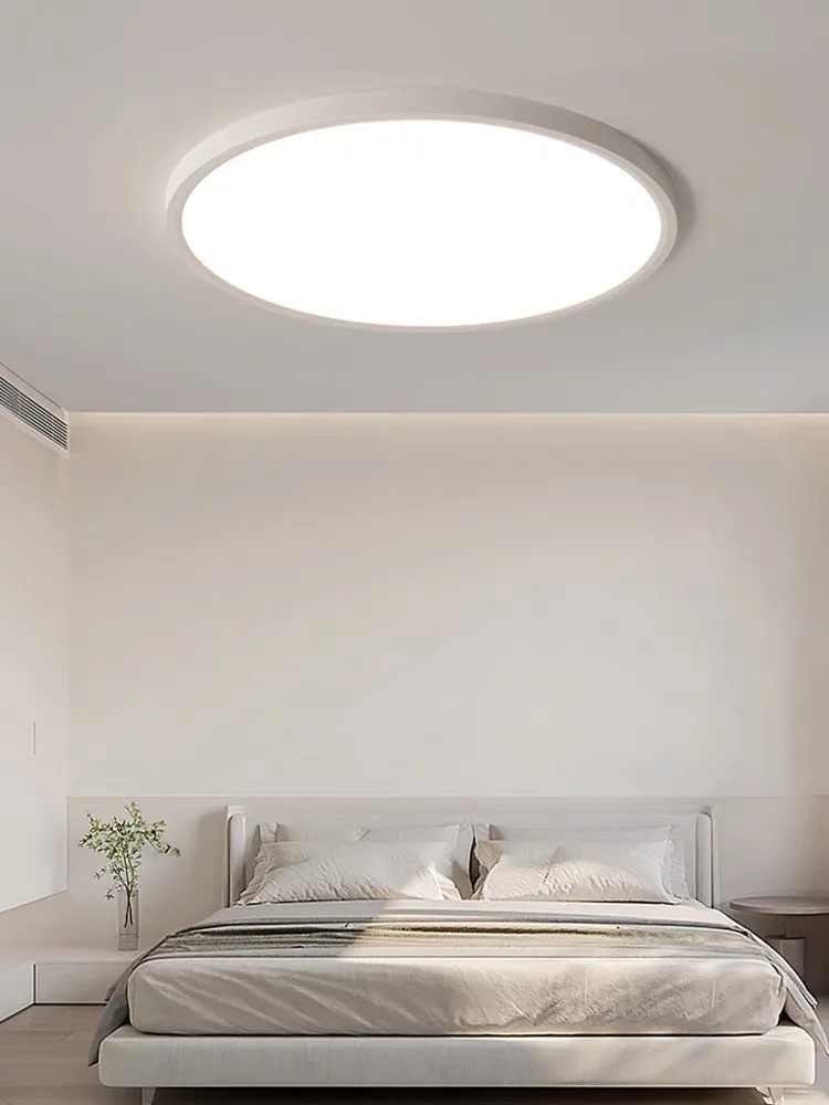 Lampu langit-langit ultra-tipis mulus, lampu kamar tidur, LED modern sederhana, langit-langit tahan tiga, beranda, koridor, dan lampu balkon