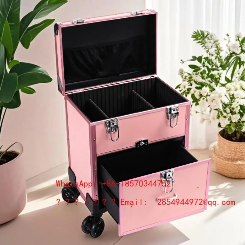 Beauty Nail Art Eyelash Tattoo Embroidery Toolbox Multifunctional Storage Box Going Out Makeup Rod with Drawer Box