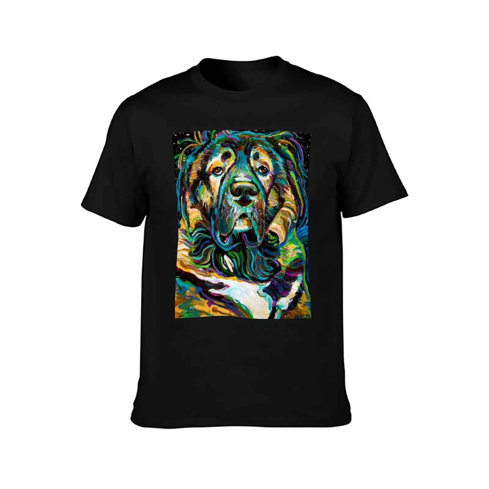 Psychedelic Caucasian Shepherd Dog by Robert Phelps T-Shirt Dry Fit Running Short Sleeve Top T-Shirt
