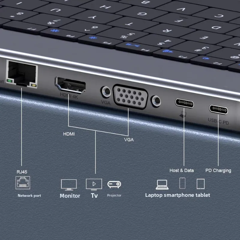 Teclado multifuncional, conversor de alta velocidade para tablets laptop