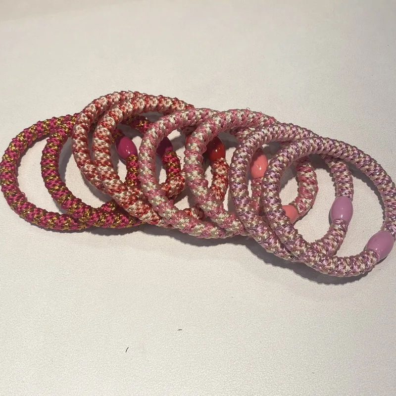 8 قطعة/الوحدة أزياء النساء الملونة الشعر الأربطة المطاطية لسوار الفتيات مرونة الشعر التعادل knekki الشعر حبل knekki هار elastiek