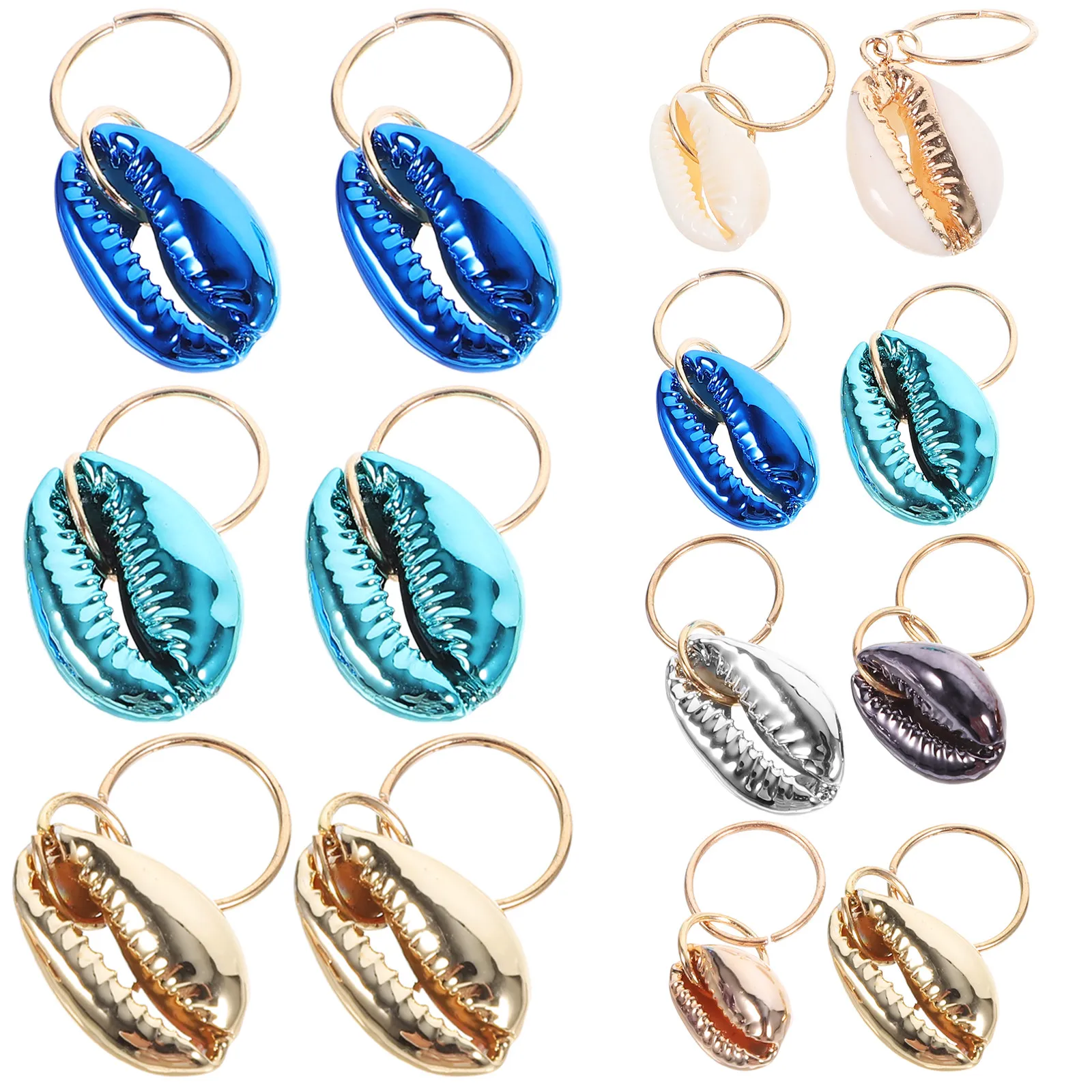 

24Pcs Shell Decorative Braids Hair Jewelry Charms Hair Rings Dreadlock Accessories for Locs Women Loc Jewelry for Black Women