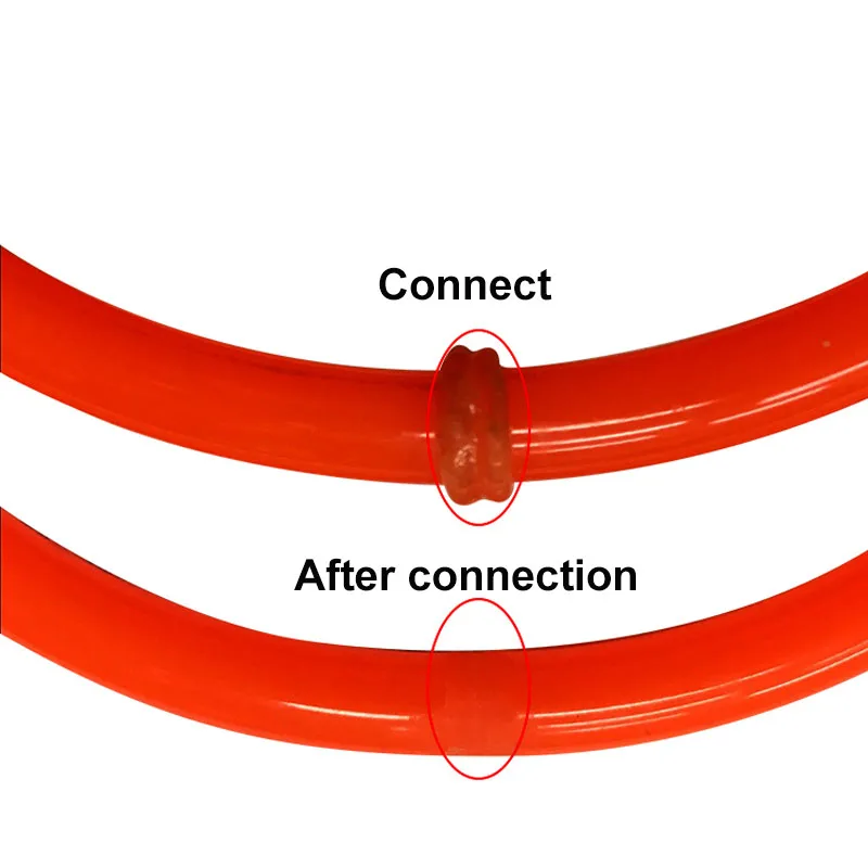 Orange Polyurethane Conveyor Belts Round PU Drive Belt Meltable Cord Dia 2/2.5/3/3.5/4/5/6/7/8/9/10/12mm