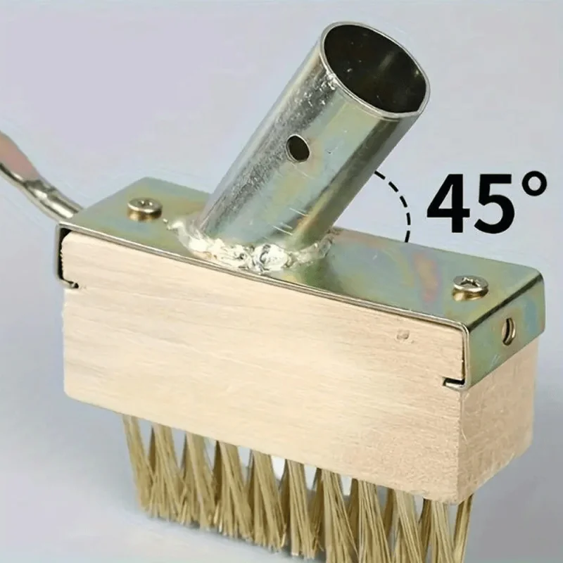 1pc Manual Crevice Weeding Tool - Long Handle Steel Wire Brush, Weed/Moss Remover for Block Paving Grout/Deck/Patio