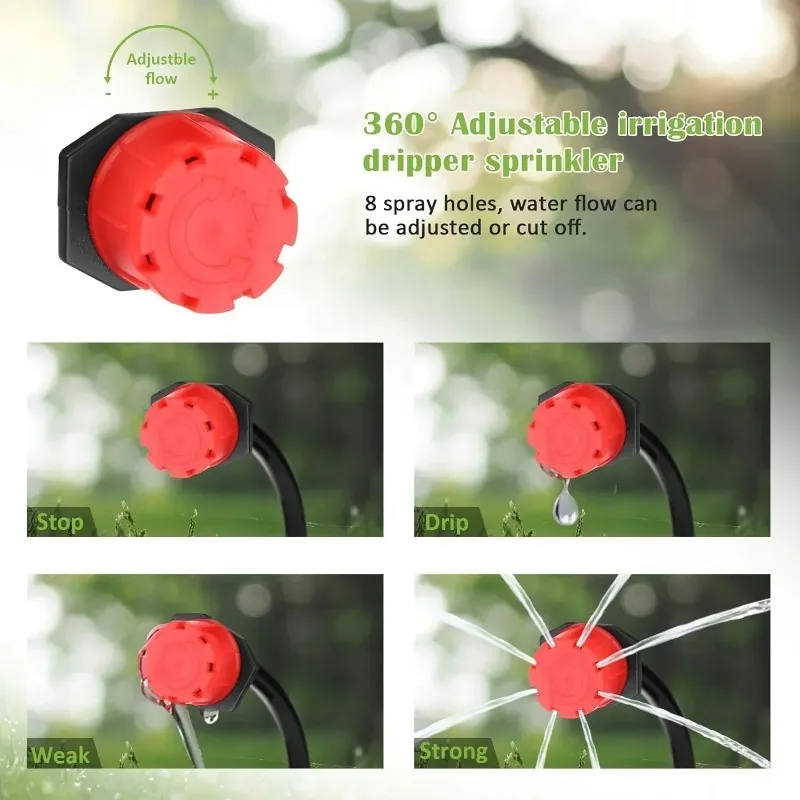 50-800PCS Garden Irrigation Drippers Sprinklers Set Adjustable Watering Dropper Heads for Professional Drip System Installation