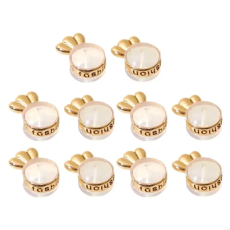  Set of 10 Adjustable Hypoallergenics Earring Backs Earrings Lifters for Droopy Ears and Heavy Studs Earring Support