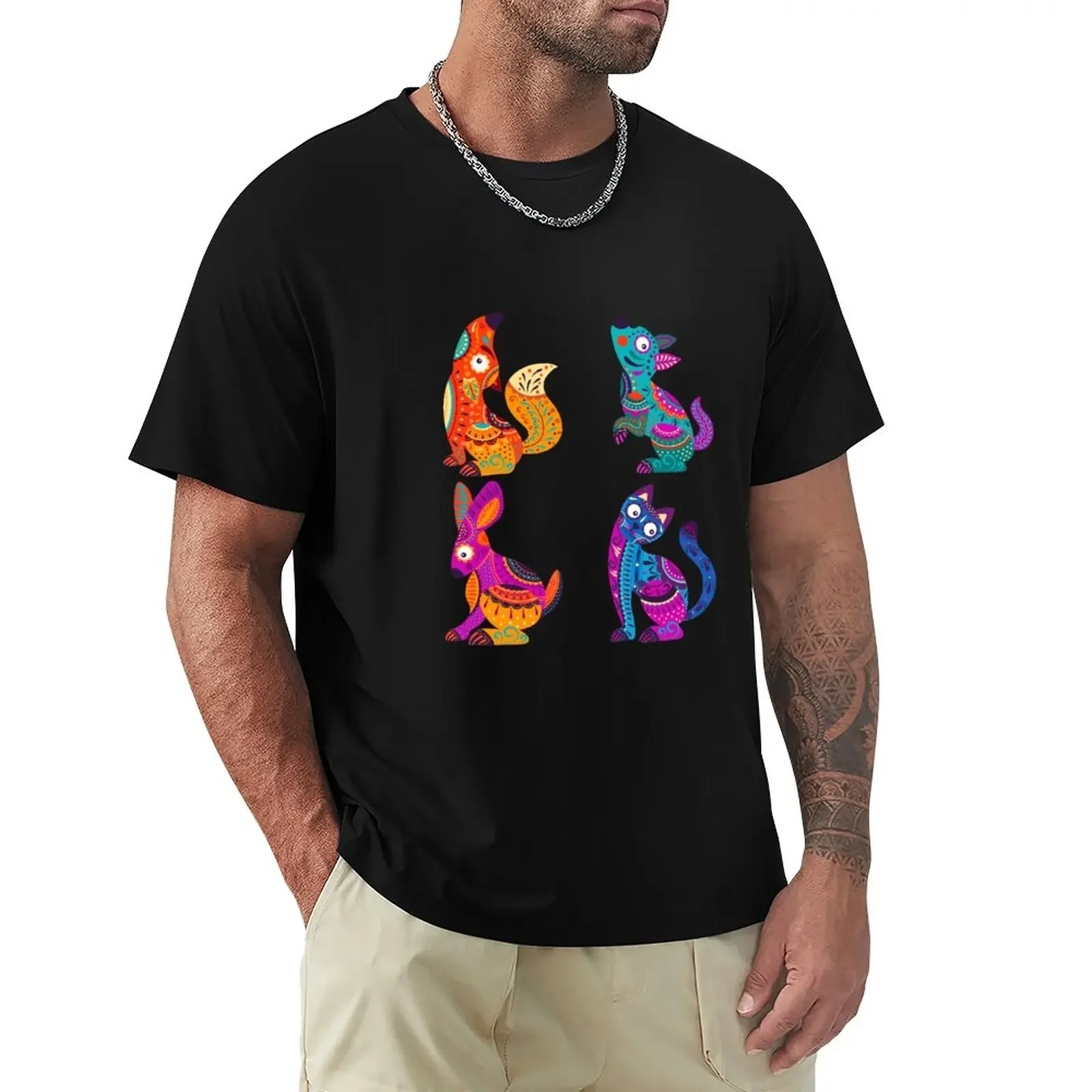 Spiritual animals Alebrijes T-Shirt sublime plus size tops heavy weight t shirts for men