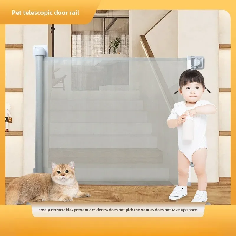 2025 New Retractable Pet Gate Is A Perforation-free Cat and Dog Fence with Indoor for Girls and Boys Protection Safety Door