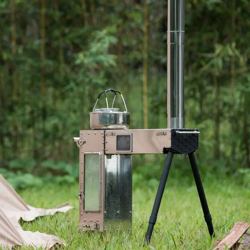 

Outdoor giraffe wood stove extended picnic stove multi-functional tent practical storage