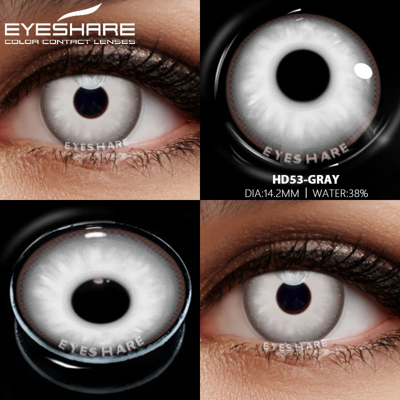 EYESHARE 1Pair Colored Contact Lenses For Eyes Cosplay Lenses Blue Contact Lenses White Cosmetic Pupils Eye Color Lens Yearly