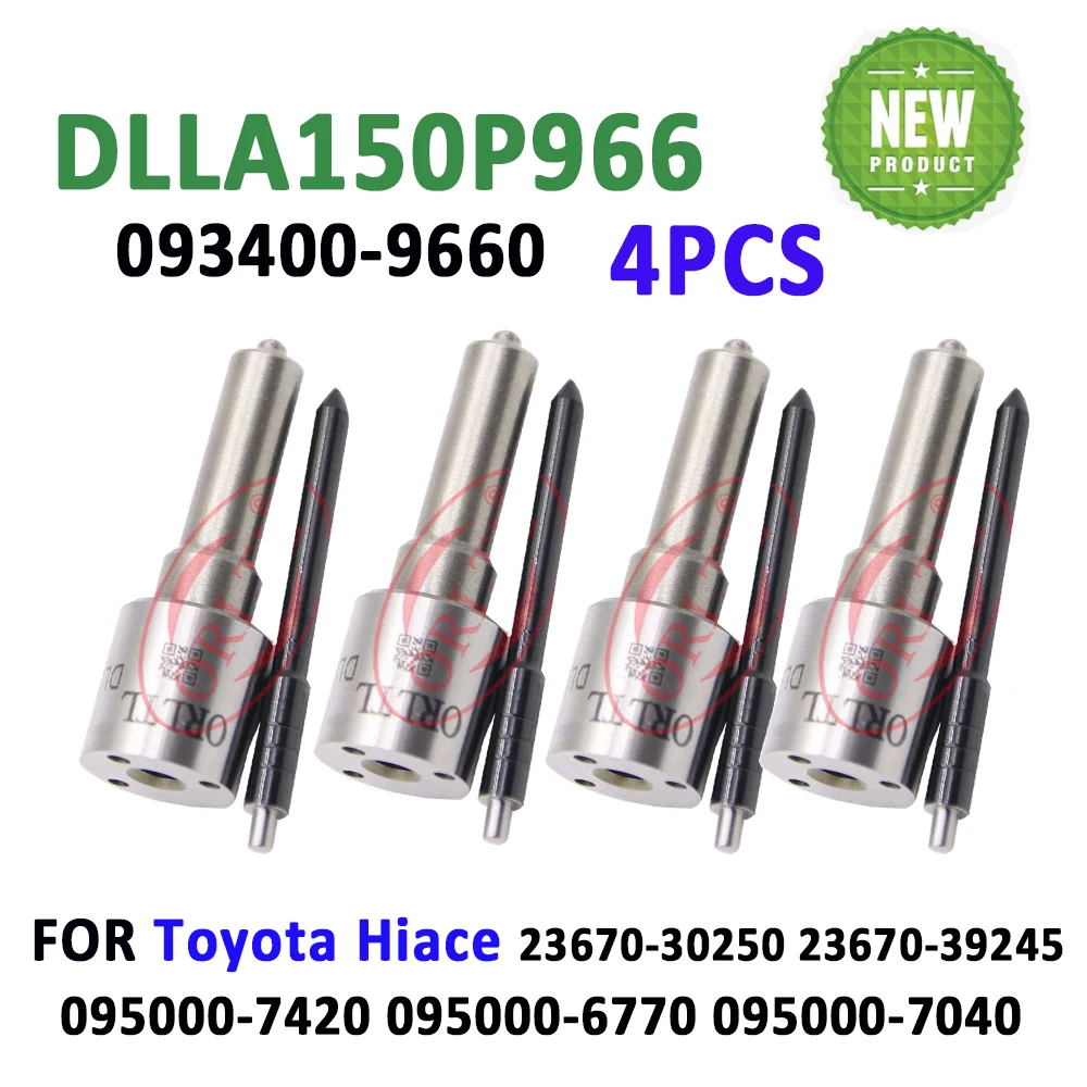 

095000-6770 ORLTL 4PCS Fuel Injector Nozzle DLLA150P966 Diesel 093400-9660 23670-30250 23670-39245 For Toyota Hiace 095000-7430