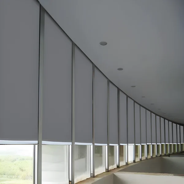 

Customizable Electric Indoor/Outdoor Motorized Aluminum Roller Blinds Blackout Zip Track Shades Pinhole Fabric Everyday Built-In