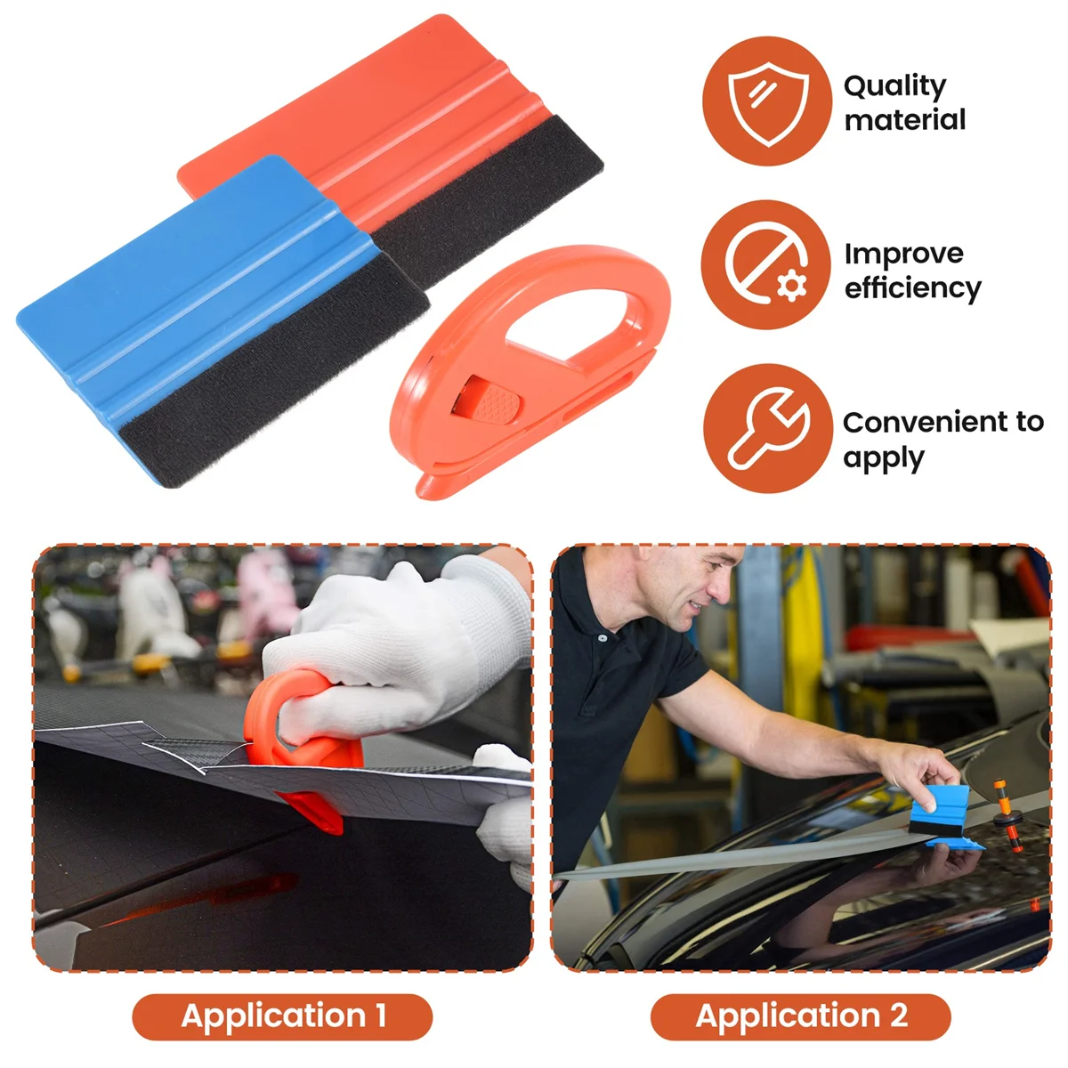 Car window tint 20 Pcs Car Vinyl Wrap Tool Kit Wrap Squeegee Wallpaper Smoothing Tool for Car Wrapping and Install Wallpaper