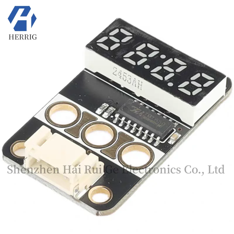 YFROBOT módulo de exibição de tubo digital de 4 dígitos programável educacional compatível com blocos de construção de placa de controle Arduino