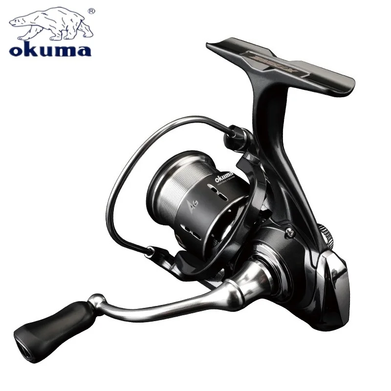 Okuma Original Vollmetall-Spinnrolle Angelrolle Modell 1000-5000, Ausgestattet mit Modischen Polarisierten Angelbrillen – Detail 12