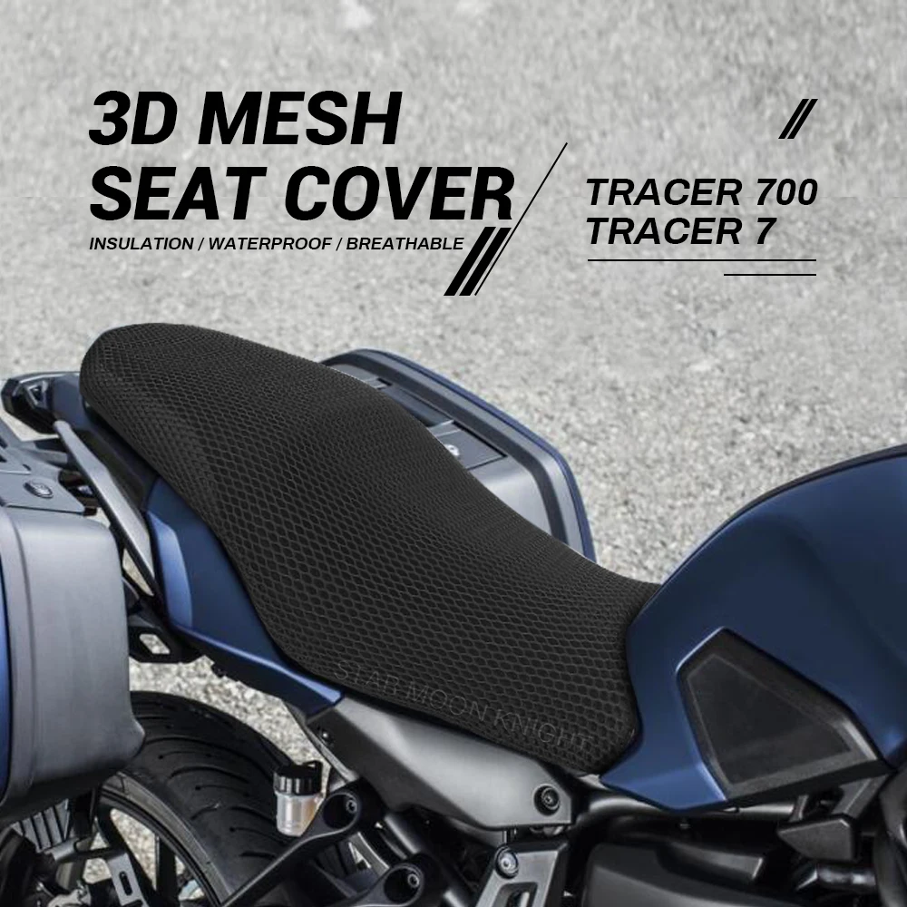 Motorcycle Anti-Slip 3D Mesh Fabric Seat Cover Breathable Waterproof Cushion For Yamaha Tracer 7 Tracer 700 GT MT-07 Tracer