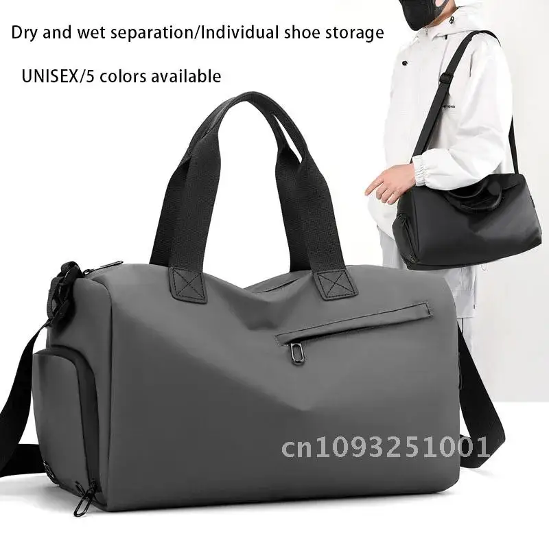1 Piece Sports Bag, Fitness and for Men and Women, Short-Distance Capacity Wet Bag Large Swimming Bag, Dry Bu Separation