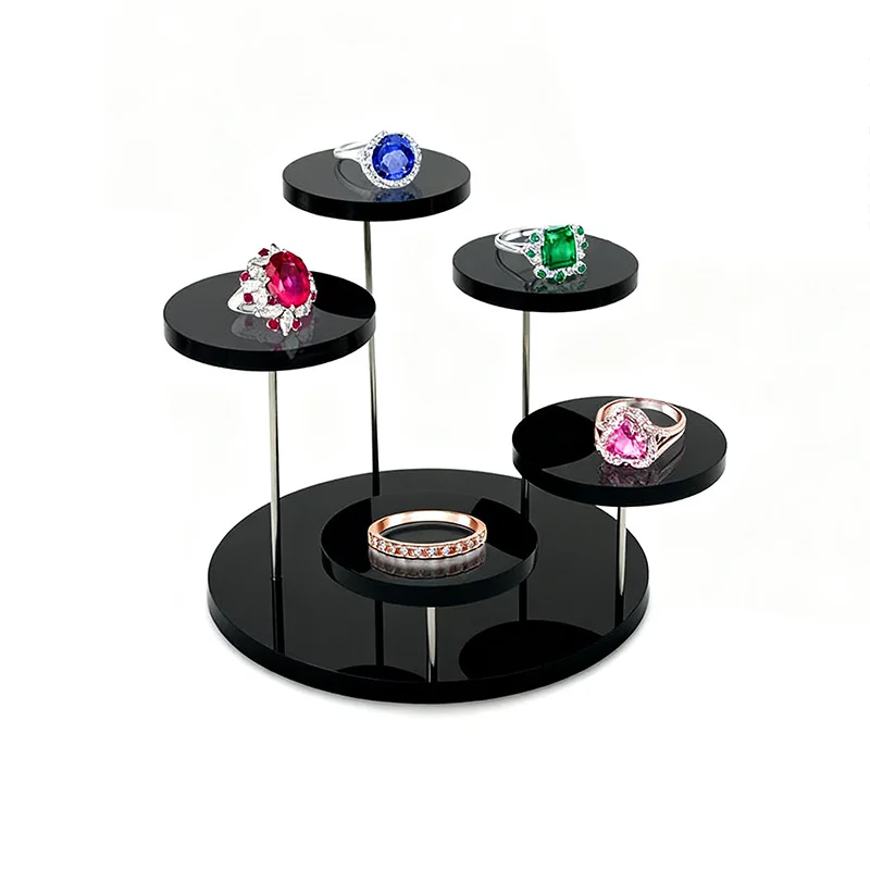 3/5/12 Layers Fashion Temperament/Black Sense of Acrylic Perfume Display Stand Jewelry Storage Rack Cake Dessert Rack