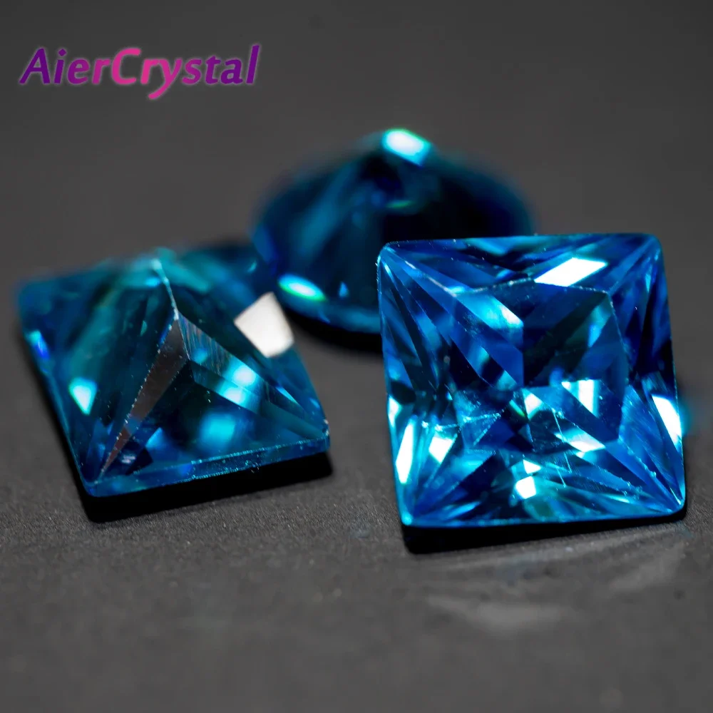 Aquamarine Gemstone Bare Stone DIY Making Couples Wedding Sapphire Crystal StoneDecoration Crafts