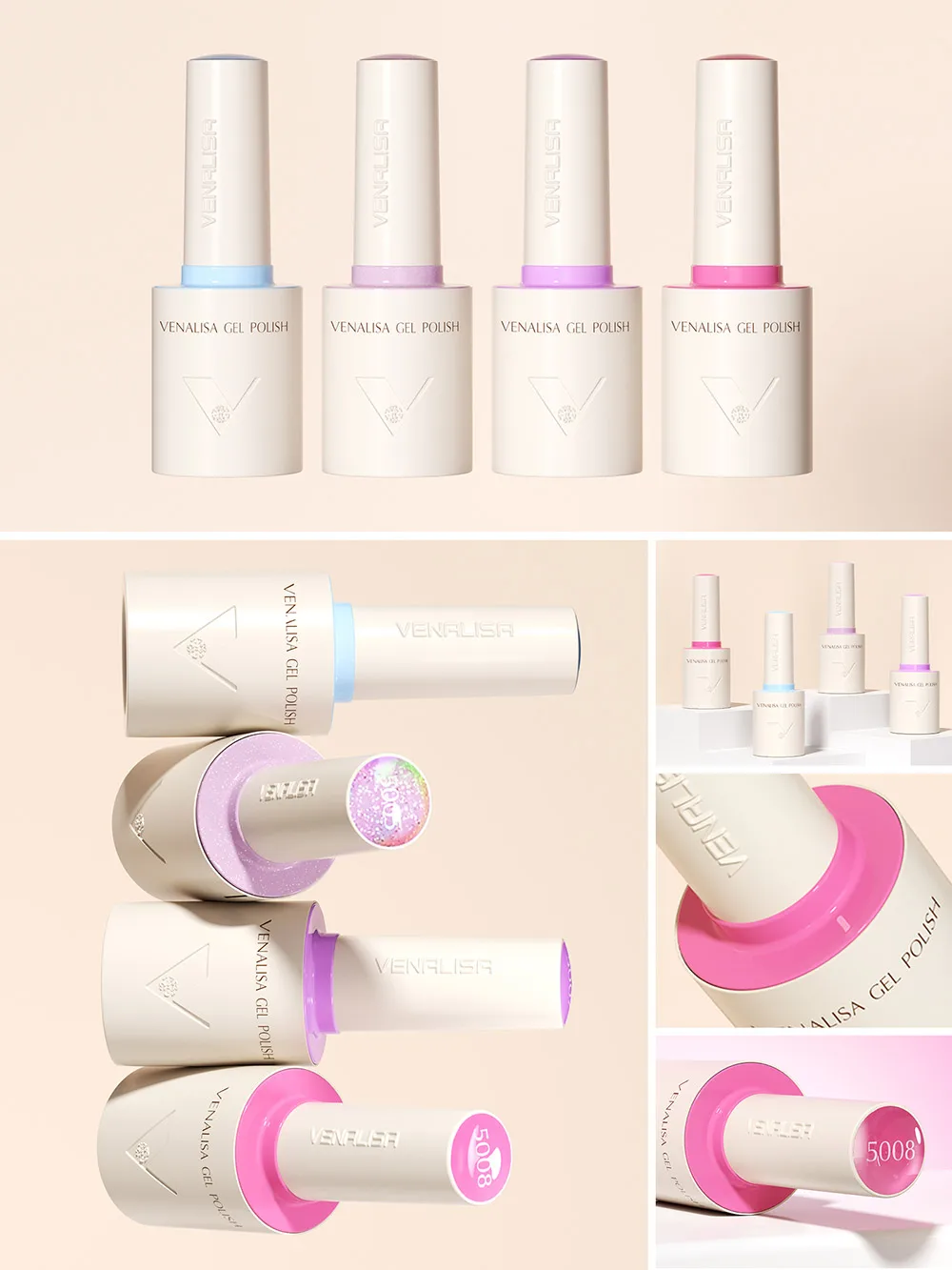 V6 VENALISA 10 ml HEMA Free TPO Free Ultra Deep Red Cat Eye Magnet Nagelgel Semi-Permanent Soak Off UV LED Gel Lack Nägel