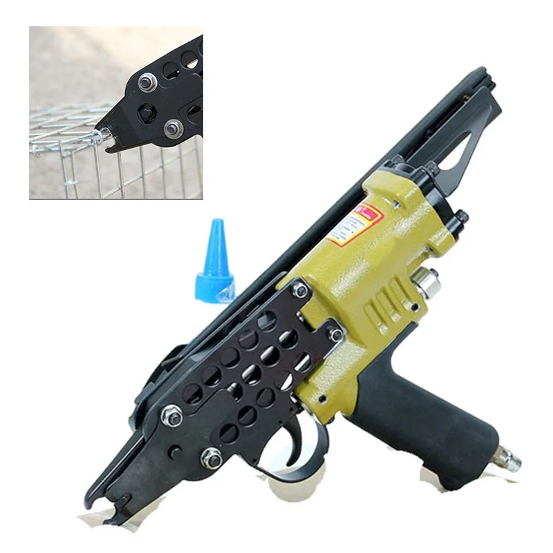 Industrial Pneumatic C-Type Nail Gun Used For  Air C-Ring Nailer Machine Poultry Chicken Birdcage Making Tools