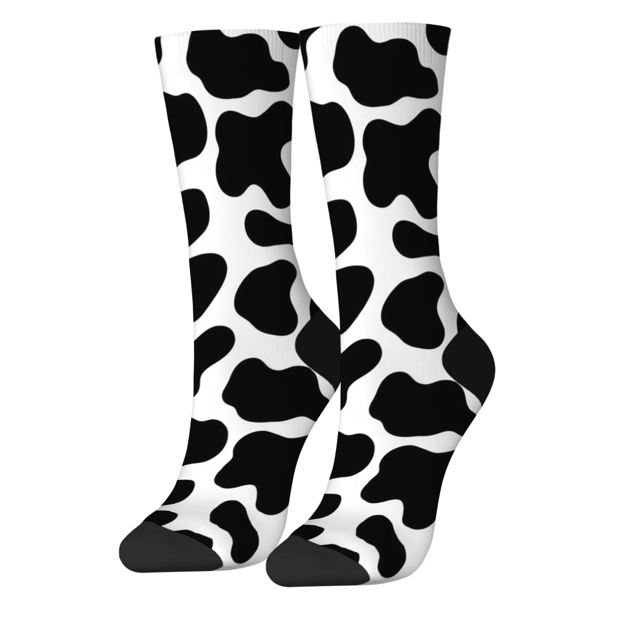 ลายวัวย้อนยุคการ์ตูนเรียบง่ายถุงเท้าผู้ชายและผู้หญิงถุงเท้ากันลื่นระบายอากาศได้ฮาราจูกุถุงเท้ากีฬาลำลอง