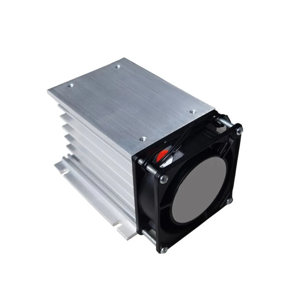 Heatsink YS-S1 with Fan for 220V AC For three-Phase Solid State Relays Aluminum for Effective Heat Conduction Heatsink